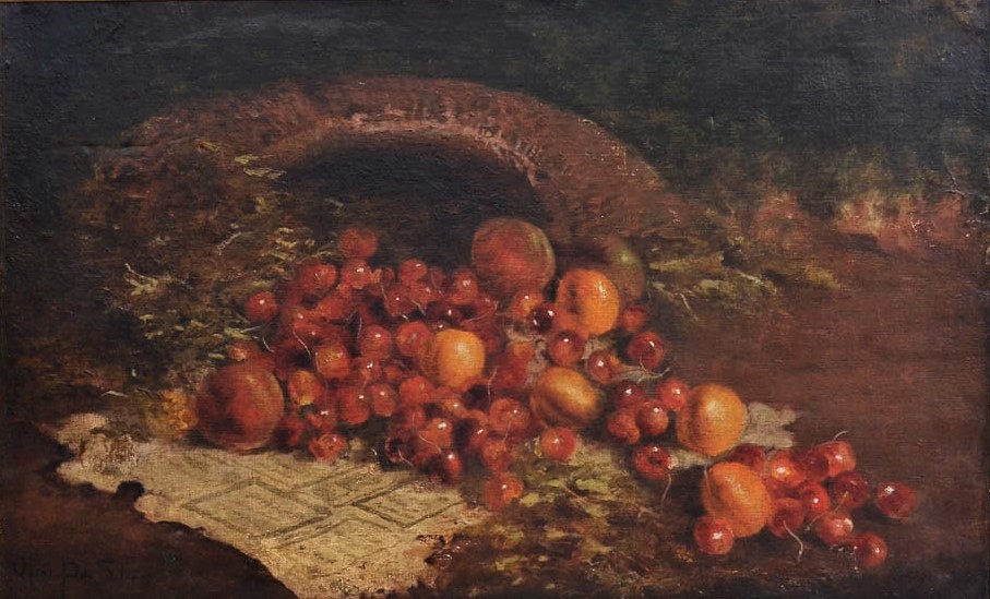 OSCAR PEREIRA DA SILVA,Natureza morta, O.S.T49x80cm.