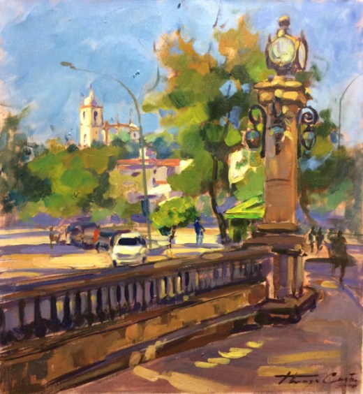 THIAGO CASTRO, Relógio e outeiro da gloria_ast_60x65_2016