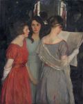 Unknown artist, Portrait of three girls&nbsp;reading