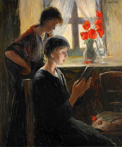 Allan Österlind. (1855 - 1938)The women at the windows,
