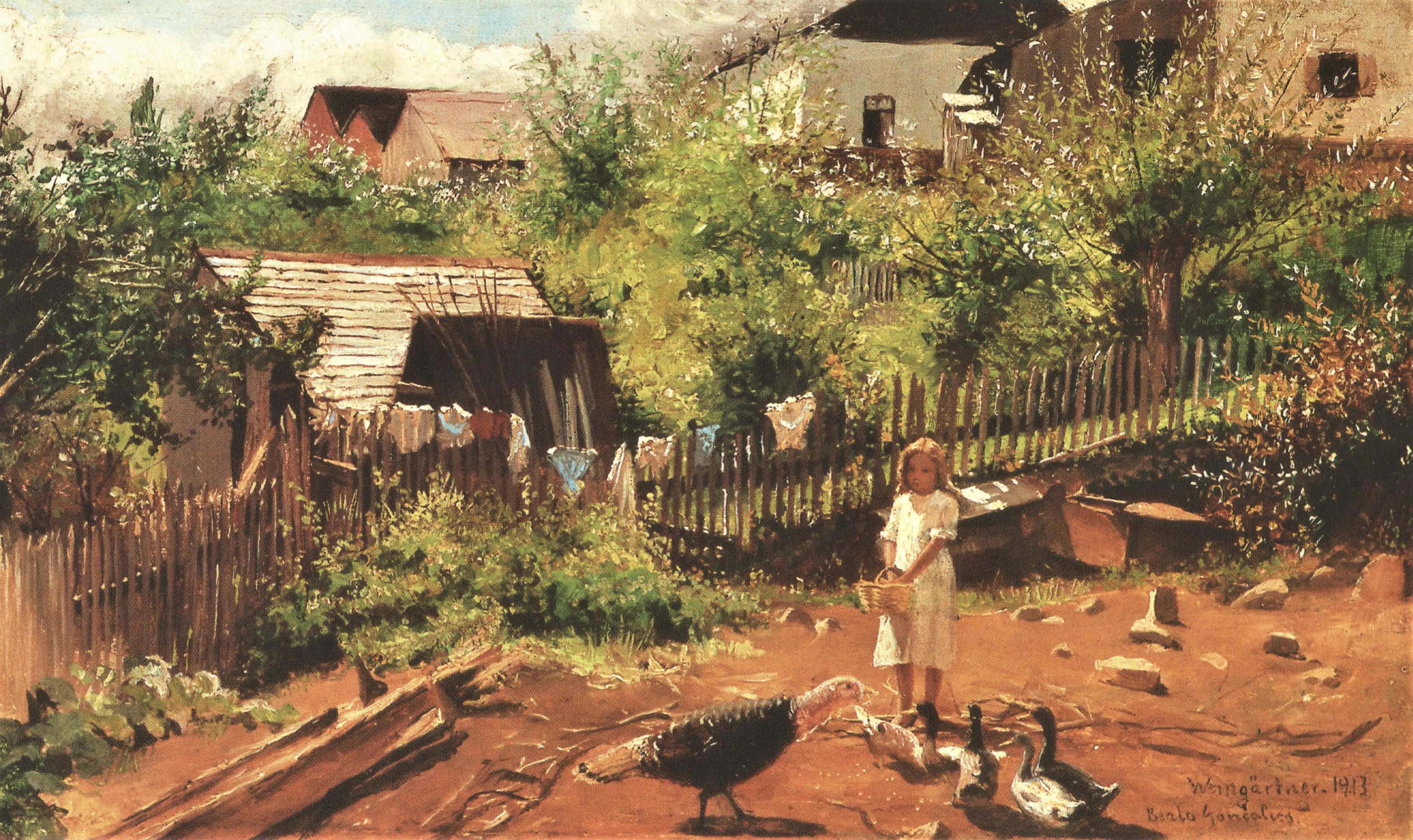 Fundo de quintal em Bento Gonçalves, 1913 - Pedro Weingärtner