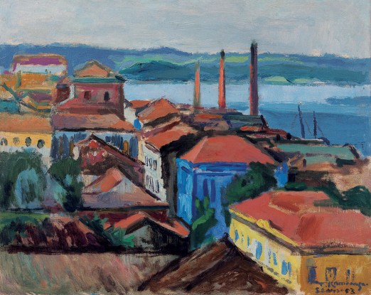 KAMINAGAI, Tadashi, São Luís,ost, 1953 e sit. São Luís inf. dir.,53 x 71,5 cm