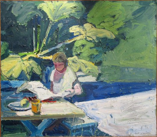 Paul Wonner The Newspaper 1960 painting oil on canvas, 120x 138