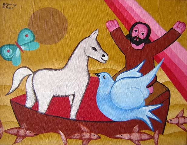 Adelson do Prado (1944) Arca de Noé (1978) Óleo sobre tela 27 x 33 cm