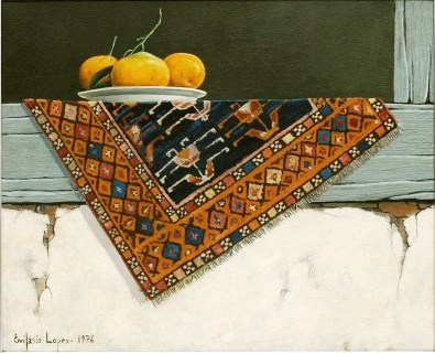 EVILÁSIO LOPES (Brasil, 1917-2013) , óleo sobre tela,Natureza Morta, medindo 33 cm por 40 cm.