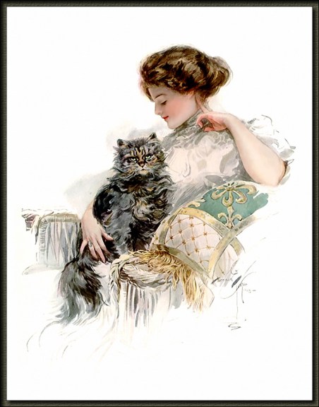 gato peludo Harrison Fisher (1875 - 1934)