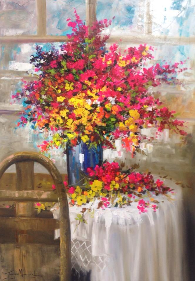 Jorge Maciel (Brasil, 1972) Floral, ost. 70x110cm
