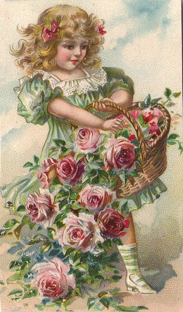 368cb49f53bfb6601fad1e5b43ce3ff4--vintage-flower-girls-roses-vintage