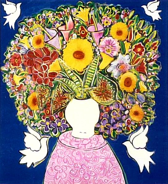 Adir Sodré de Souza (Rondonópolis, Mato Grosso, 1962), flores e pássaros