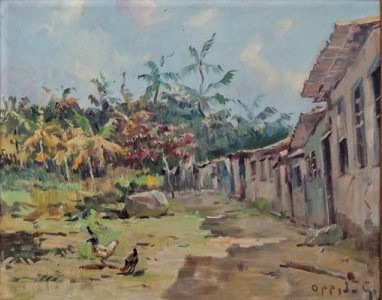 GIOVANNI OPPIDO, Paisagem - óleo sobre tela - 40x50 cm acid