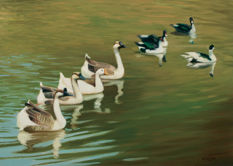 ROMANELLI, Armando (1945) Carneirada, o.s.t. - 70 x 100. Assinado cie. No verso assinado, datado 2005