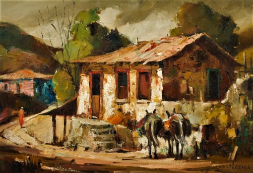 DURVAL PEREIRA - (1917 - 1984)Paisagem - óleo sobre tela - 38 x 55 cm -