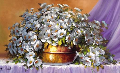 Jorge Maciel (Brasil, 1972) Floral, ost. 60x100cm