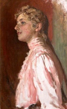 Agatha Miller as a Young Woman in Pink by Nathaniel Hughes John Baird