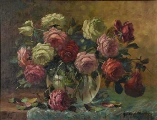 GEORGINA DE ALBUQUERQUE (1885 - 1962) - Flores - ost - 50 x 65