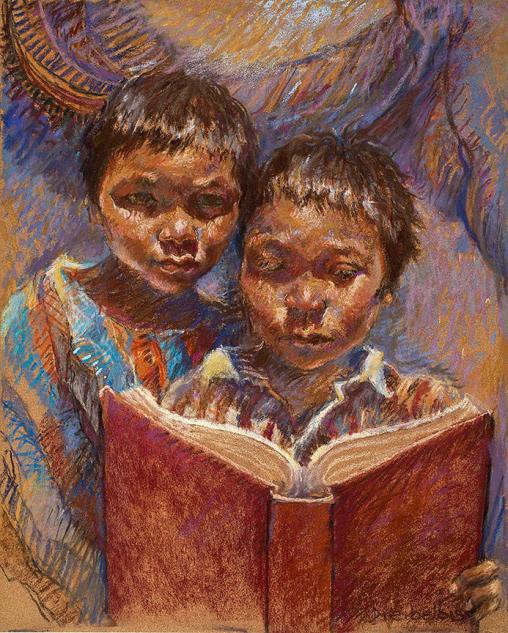 ellen-dreibelbis(eua) mexican-brothers-reading-ellen-dreibelbis