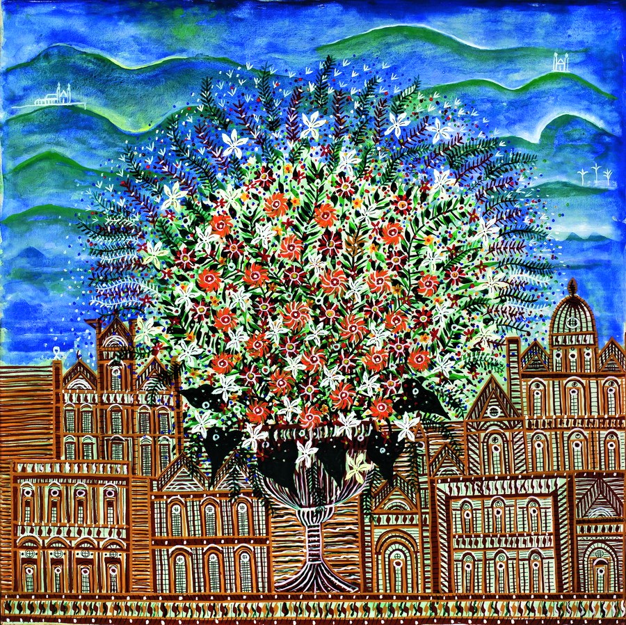 fernando lucchesi, flores para guignard, 2015, 130 x 130 cm – ast