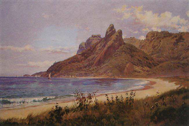 João Batista da Costa - Praias de Ipanema e Leblon - Oleo sobre tela - 1918.