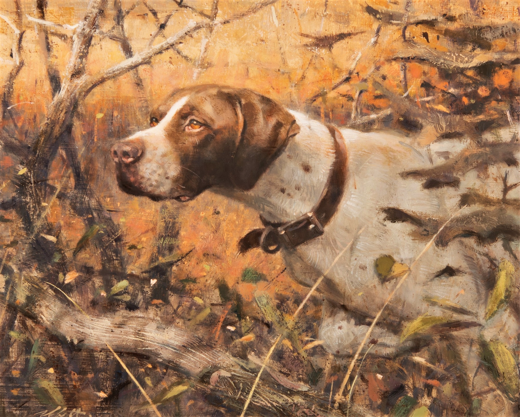 Robert K. Abbett (EUA, 1926-2015), In the Thicket, 1995 oil on masonite , 40 x 50cm