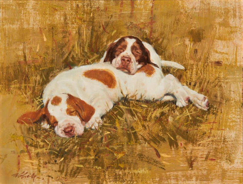 Robert K. Abbett (EUA), After Lunch, 1986, oil on masonite, 22 x 30 cm