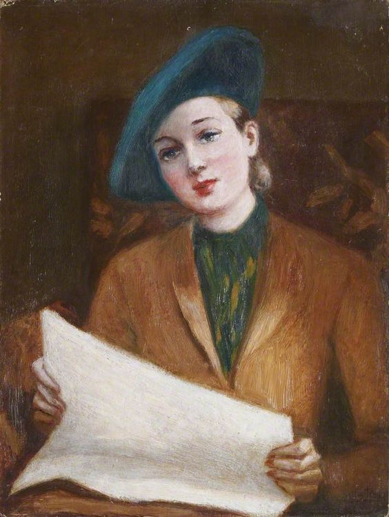 Georges van Houten (Belgian, 1888–1964). Lady Reading a Newspaper,