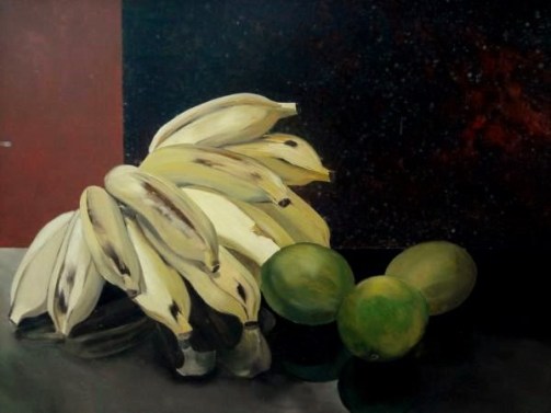 Guillaume, Jean (1912 - 1985) - Frutas, o.s.t. 33 x 46 cm. Assinado e datado 83 frente e verso