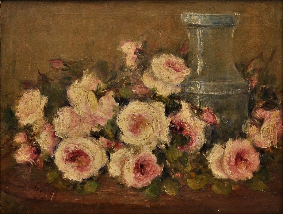 LEOPOLDO GOTUZZO - Natureza morta, O.S.T, assinado no canto inferior esquerdo, localizado e datado no Rio em 1943.53x70 cm.