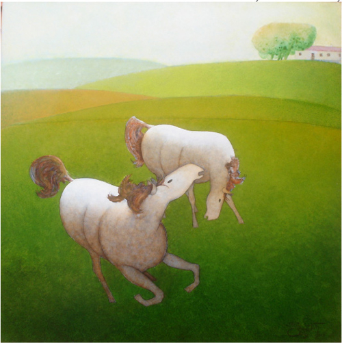 Nelson Jungbluth (Brasil,)Querência,2007,ácrilicasduratex,100 x 100 cm