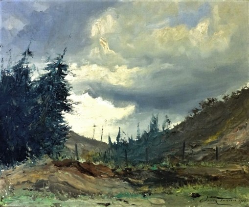OSCAR TECIDO (1926-1995) - Céu - o.s.e. - 38 x 46 cm - Assinado.