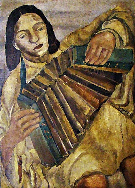 Lasar Segall- titulo Auto-Retrato Retratando o Cotidino em Vina-Lituânia, óleo sobre placa de papelão, medindo 67cm x 47cm