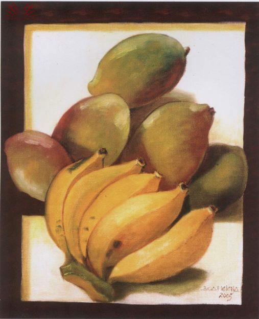 Lucia Helena Redig de Campos , Frutas, 2005, ost, 70 x 50 cm
