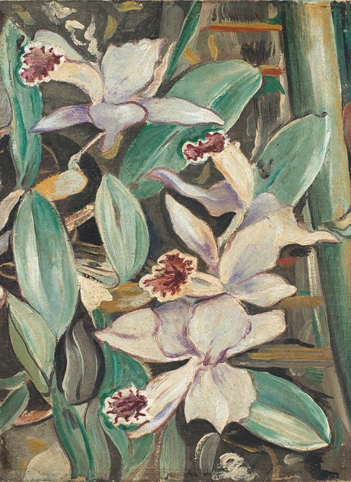 Alberto da Veiga Guignard, Orquídeas,Óleo sobre tela, 1937,33 x 25 cm