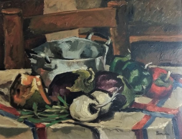 Aldo Bonadei (Brasil, 1906 - 1974) - Óleo Sobre Placa - 38x52cm - Assinatura Canto Inferior Direito.