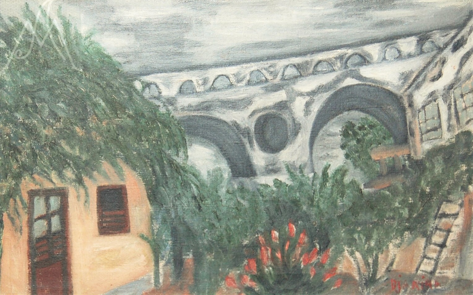 Djanira da Motta e Silva(Brasil 1914-1979), Arcos de Santa Tereza, 1943, ost, 32 x 54cm