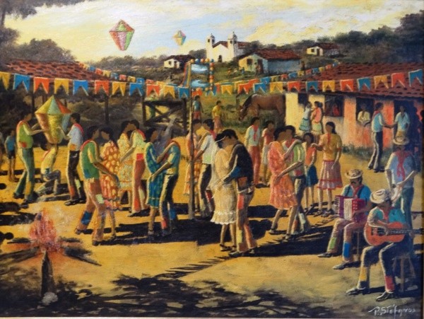 PAPAS STEFANOS. Festa junina - o.s.m. - 80 x 60 cm - assinado no cid.