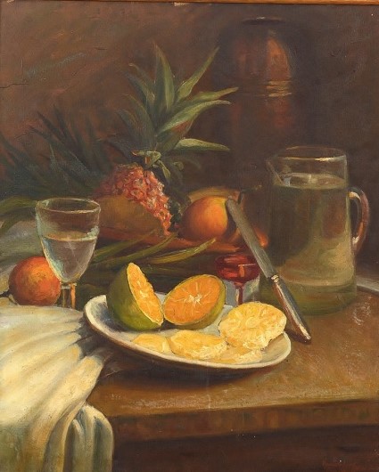 ANTONIO CUNHA - Natureza Mortaóleo sobre tela, 59 x 48 cm. Assinado, localizado e datado no canto inferior direito, Rio 1940.