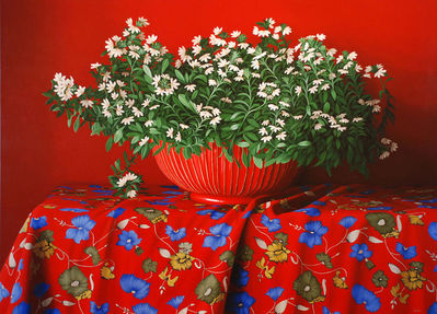 Renato Meziat (Brazil, b. 1952)Red Painting, 2008, ost, 89.9 × 124.8 cm