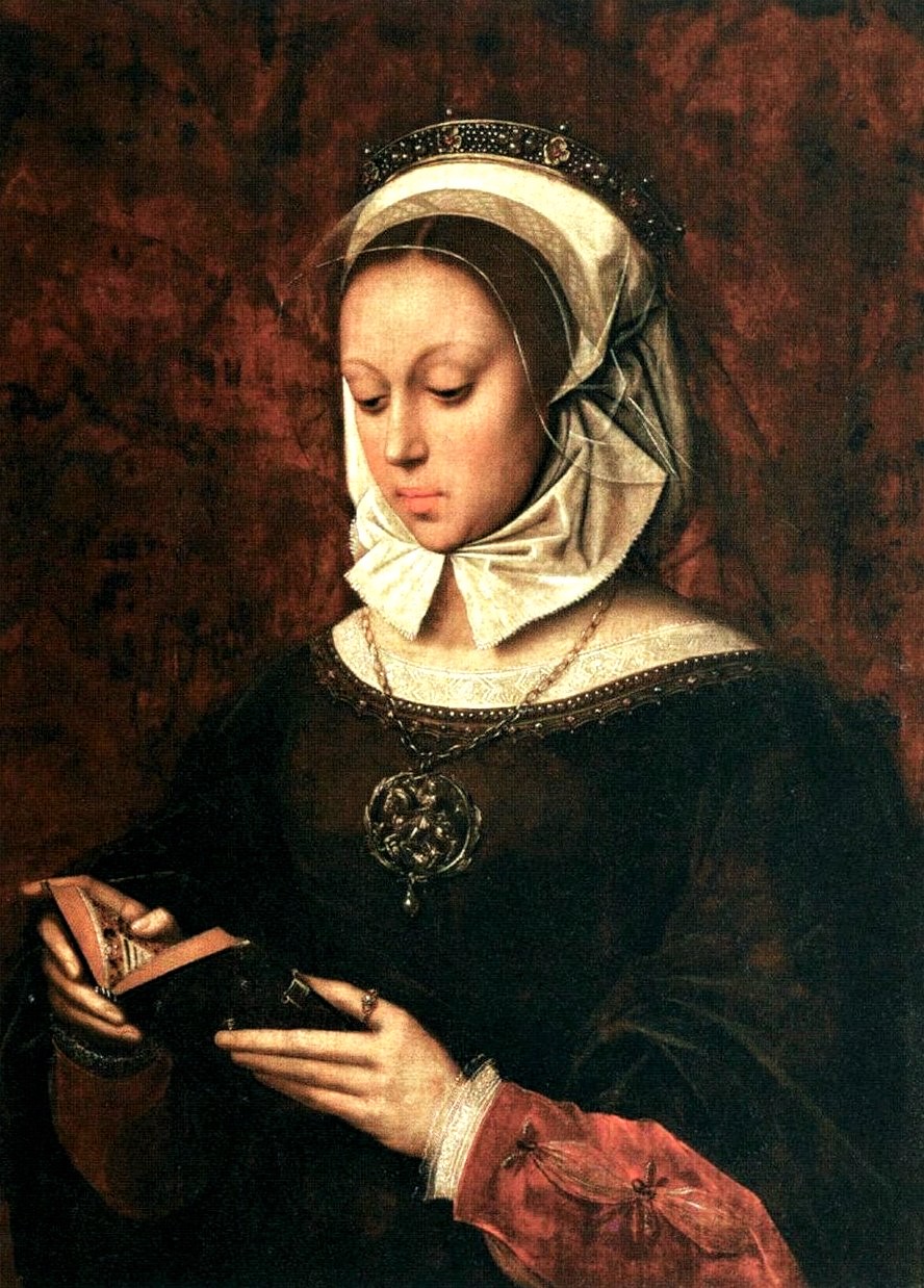 4b Benson, Ambrosius Benson - Young Woman in Orison Reading a Book of Hours, 1520s