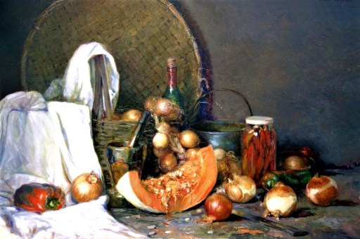 ROBERTO MELO (Brasil, 1970) Cheiro de cebolas, tempero mineiro - Óleo sobre tela