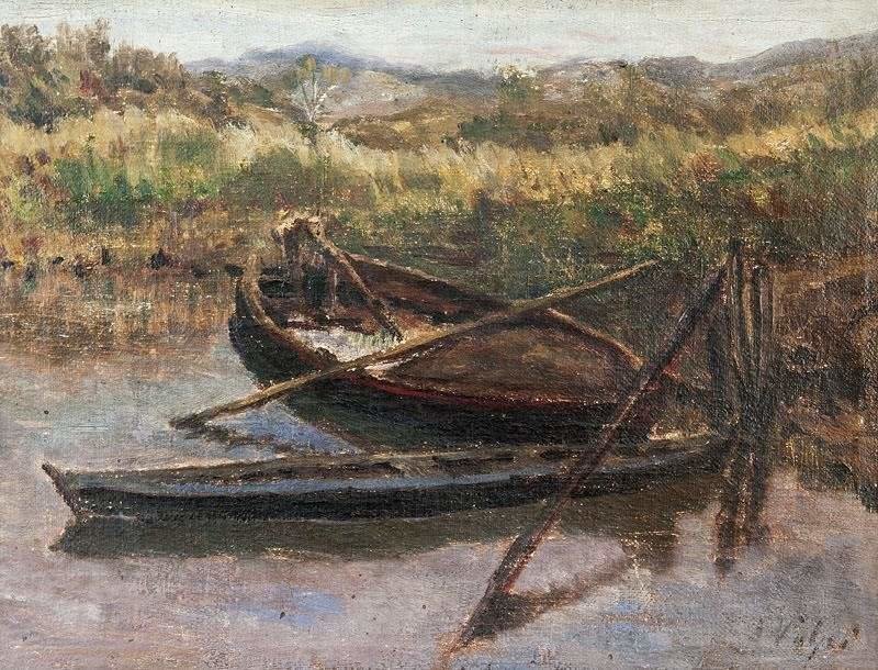 Alfredo Volpi, Paisagem com Barco30 x 40 cmóleo sobre telaass. inf. dir.