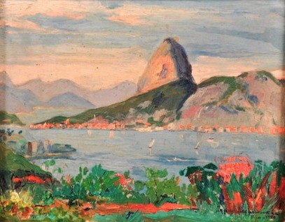 Bruni Lechowski (1887-1941) Vista do RJ com PAç,1940,osm,19x24