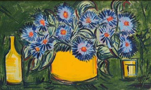 CLAUDIO MEDEIROS – `Natureza morta`, acrílica sobre tela, assinada no canto inferior direito e no verso, datada de 2006. 45 x 74 cm