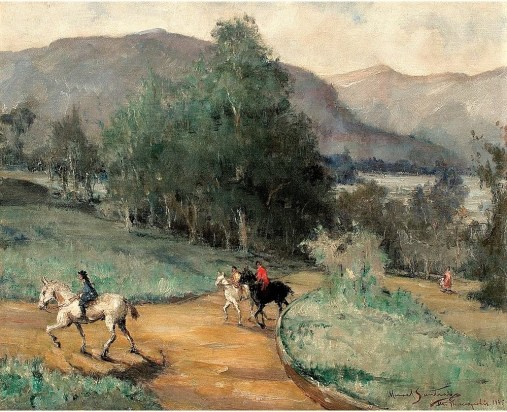 Manoel Santiago,Alto Teresópolis,Óleo sobre tela,Assinado, datado 1945 e titulado inferior direito,66 x 82 cm