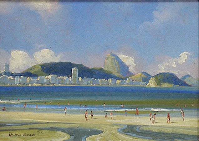 BENIGNO - Praia de Copacabana, 1992,ost16 x 22 cm