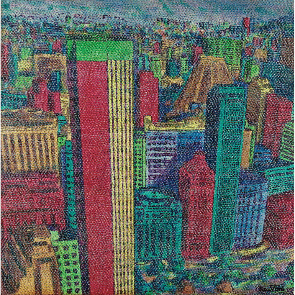 Claudio Tozzi, Rio de Janeiro, 1983, ast colada madeira, 70 x 70 cm