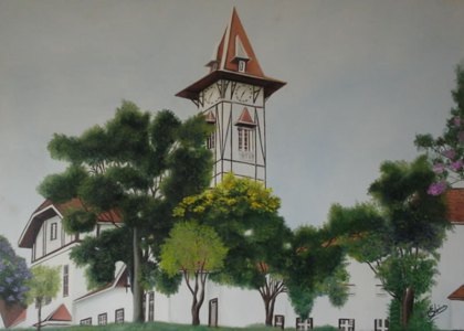 Eloisa Mábili,(Brasil, 1959) Escola Agrotécnica de Barbacena, MG, 2009,tela,