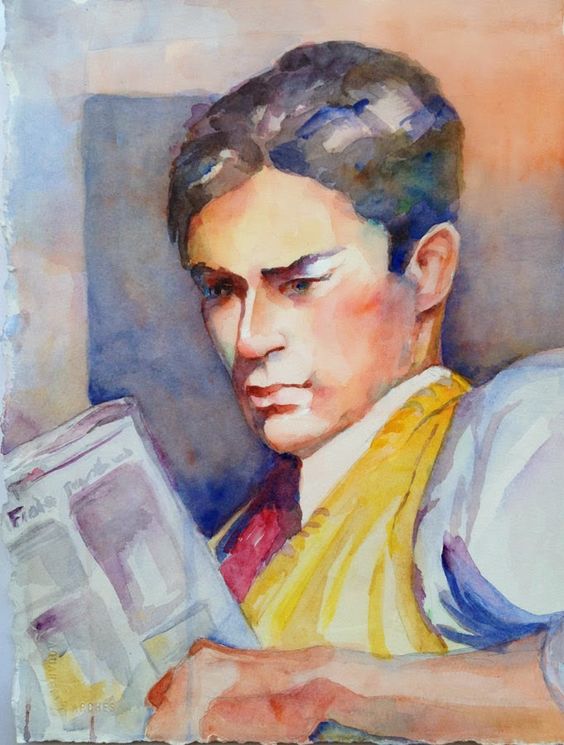 Merrie C. Ligon (EUA) O leitor, aquarela sobre papel