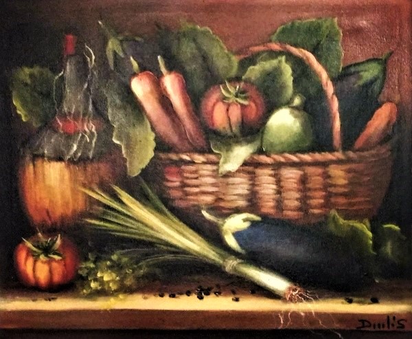 ARMANDO P DANTAS - OST - NATUREZA MORTA COM LEGUMES, 2002 - 55 X 46 cm