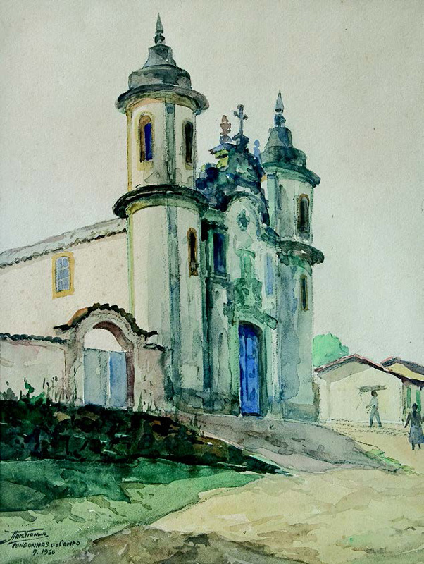 ArmandoVianna,CongonhasdoCampo,1966,39x30cm–Aquarela