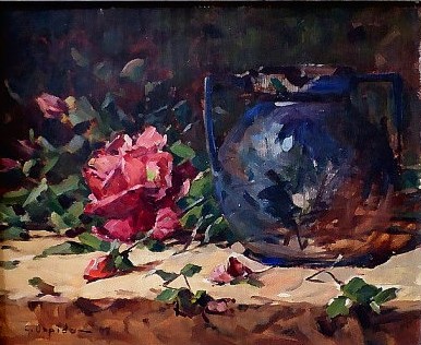 GIOVANI OPPIDO (1906-1988), Natureza morta, o.s.e., 38 x 45cm, assinado. Pintor ativo em SP, estudou na ENBA-RJ (1933-35), participou do SPBA onde recebeu todas as premiações nas década de 40 a 60